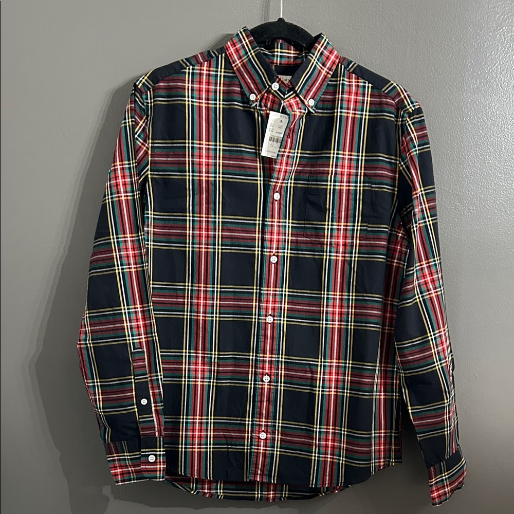 Crewcuts Red and Green Plaid Button-Down Shirt